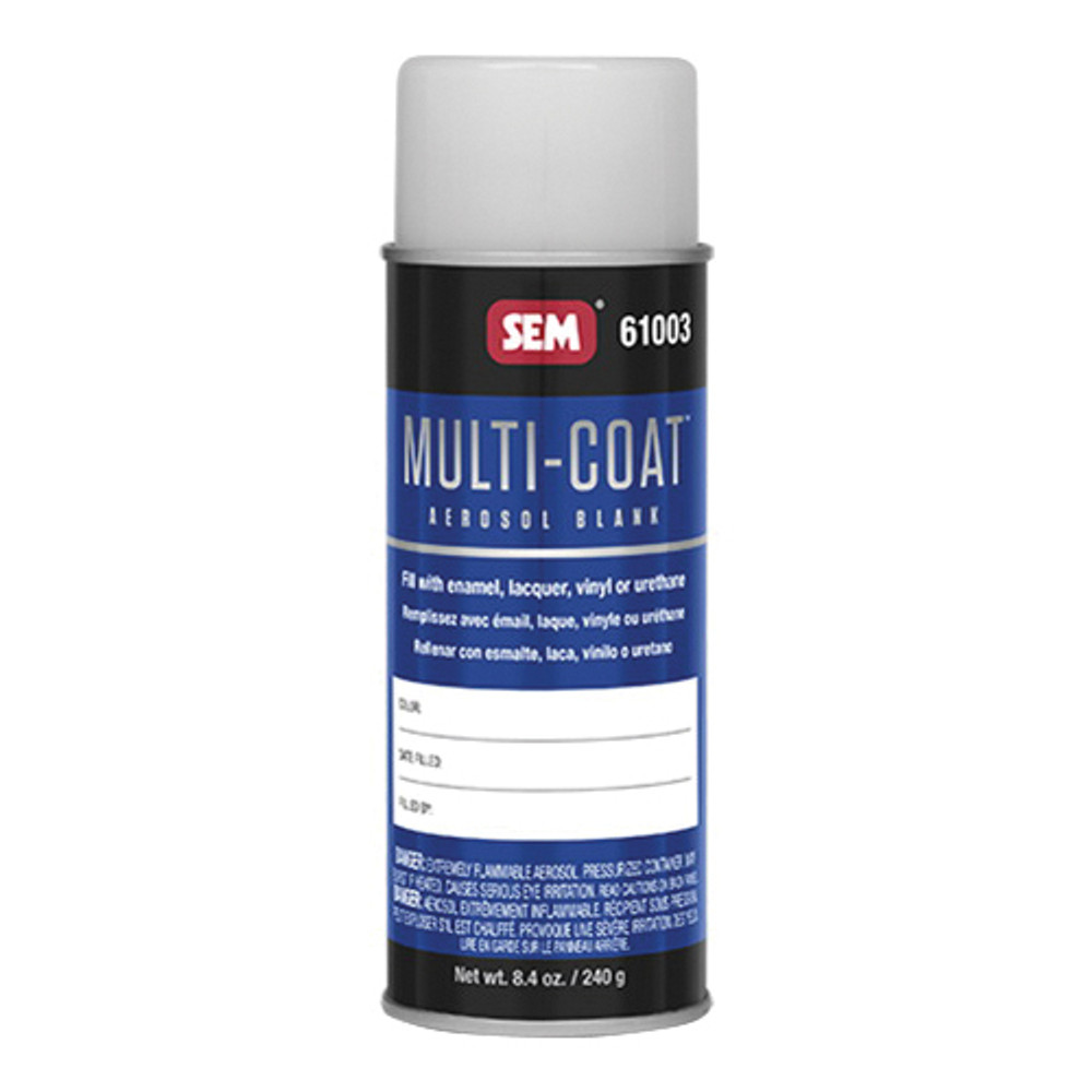 SEM MULTI-COAT 61003 Aerosol Blank, 35 % VOC, 16 oz, Can