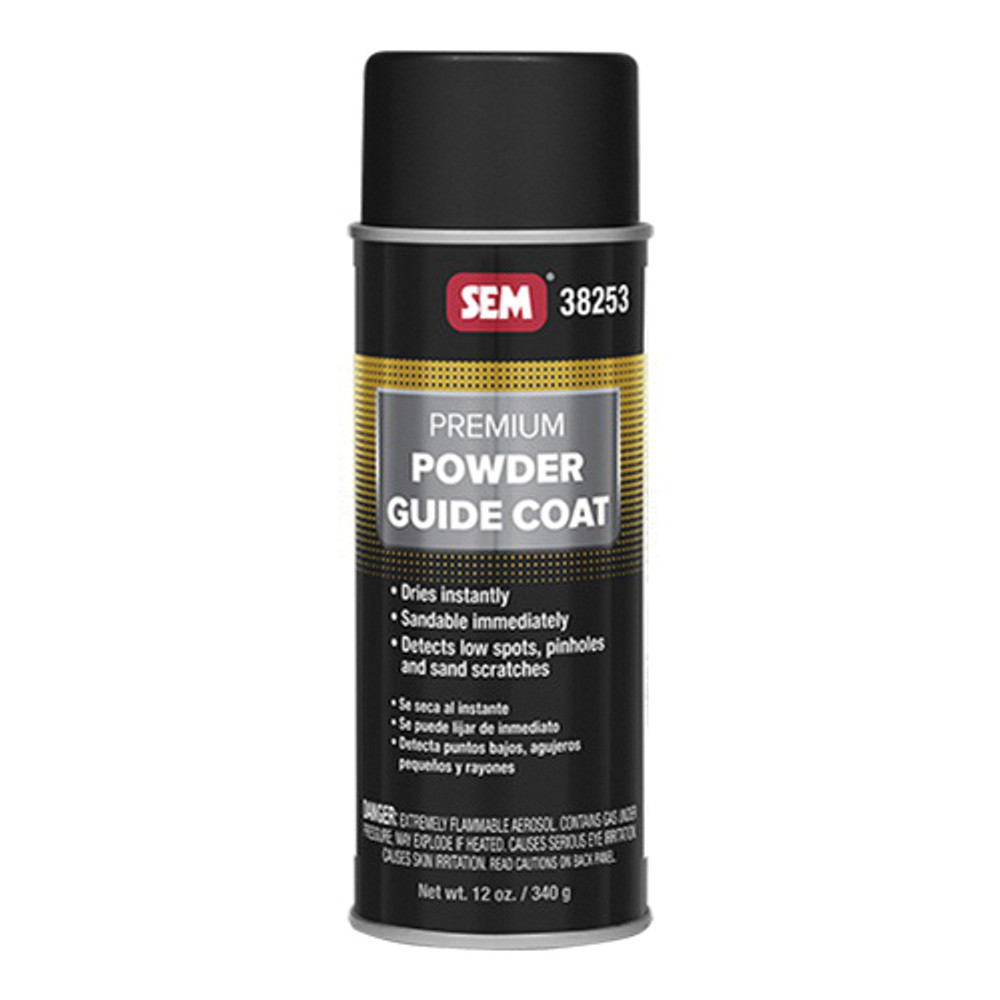 SEM 38253 Premium Powder Guide Coat, Black, 16 oz