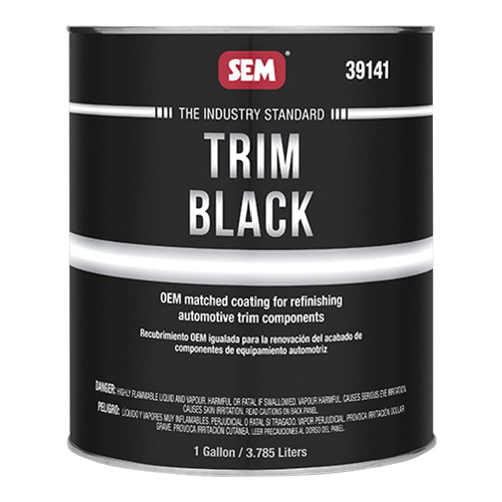 TRIM BLACK 39141 Trim Black Acrylic Coating, Black, 76.15 % VOC, 1 gal, Can