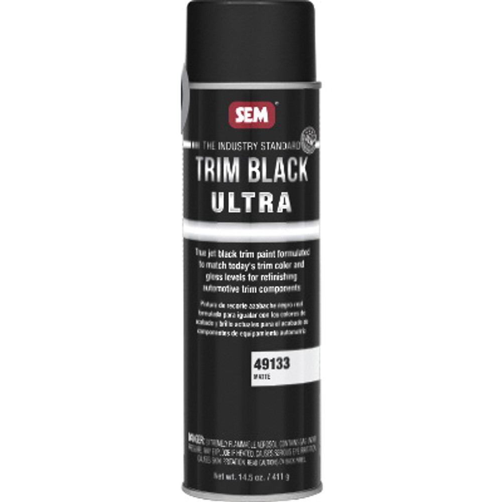 TRIM BLACK ULTRA 49133 Trim Black Ultra Paint, Matte, Black, 58.15 % VOC, 20 oz, Can