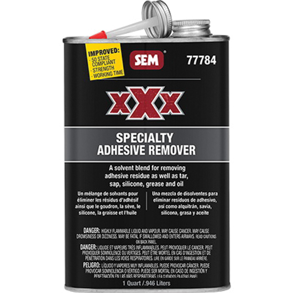 XXX 77784 Adhesive Remover, 1 qt, Aerosol Can, Clear, Characteristic