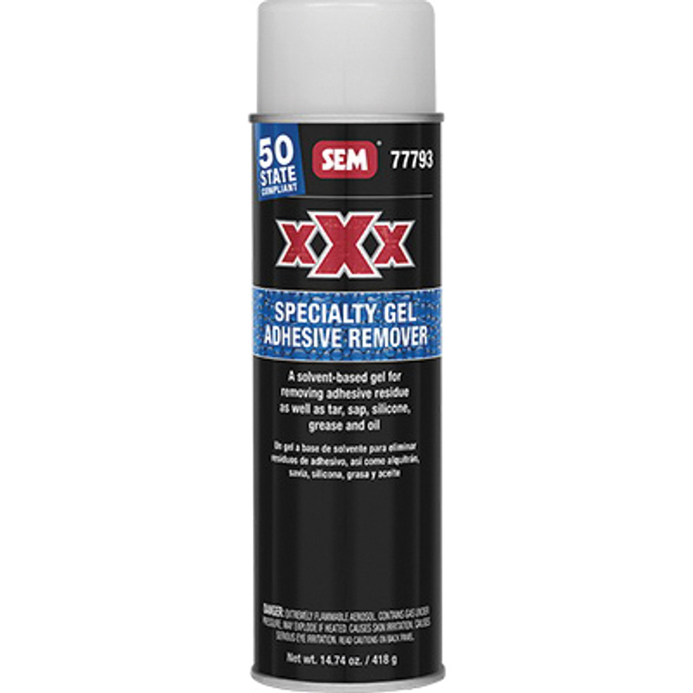 XXX 77793 Adhesive Remover, 20 oz, Aerosol Can, Clear, Characteristic