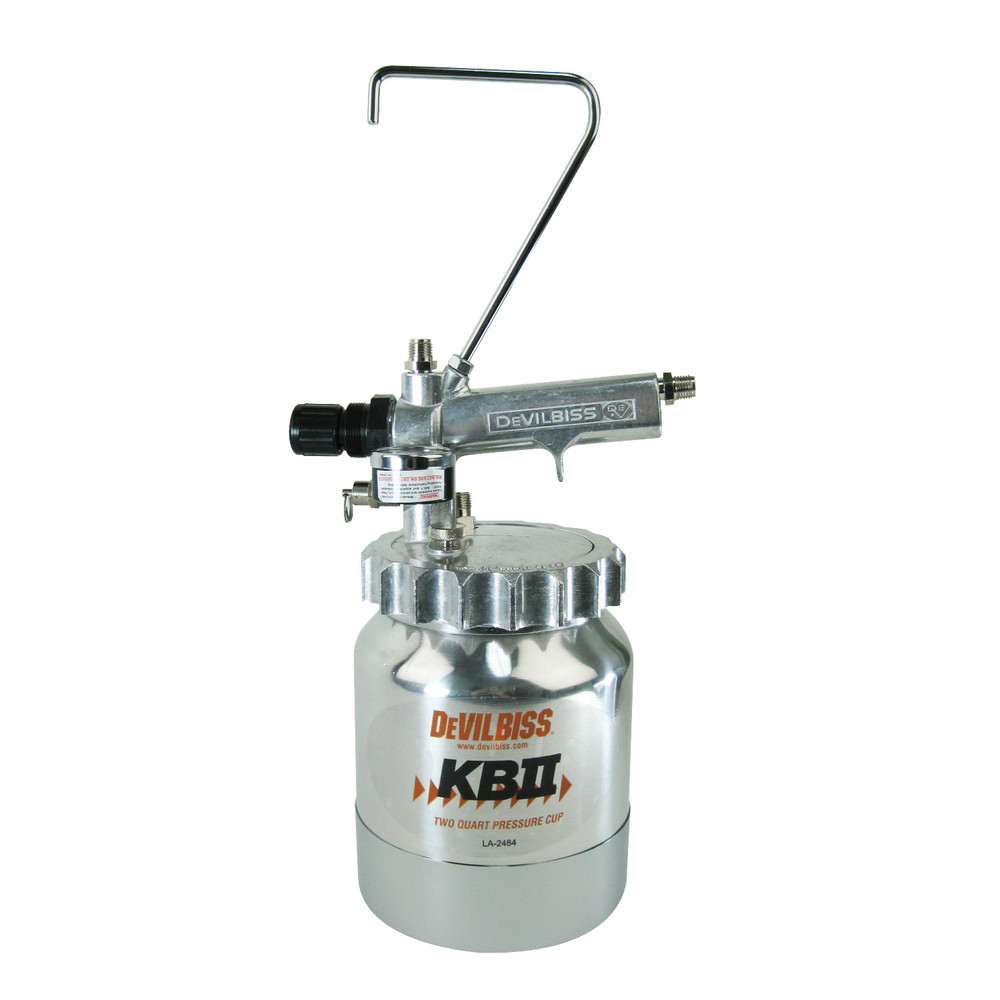 DEVILBISS KBII 120033 Pressure Cup, 2 qt Capacity, For Use With: Pressure Tanks