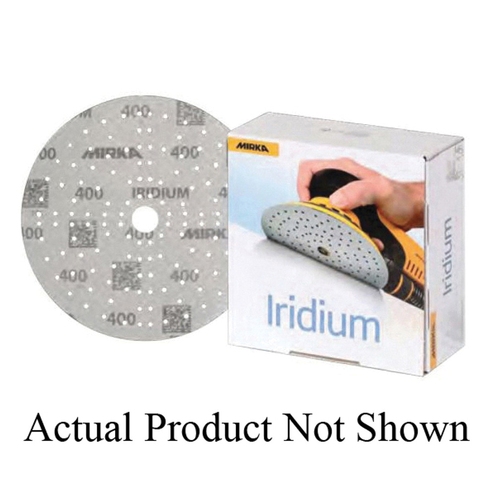 MIRKA Iridium 24 Series 24-3MH-320 Vacuum Disc, 3 in Dia, 320 Grit, Aluminum Oxide/Ceramic Abrasive, Paper Backing