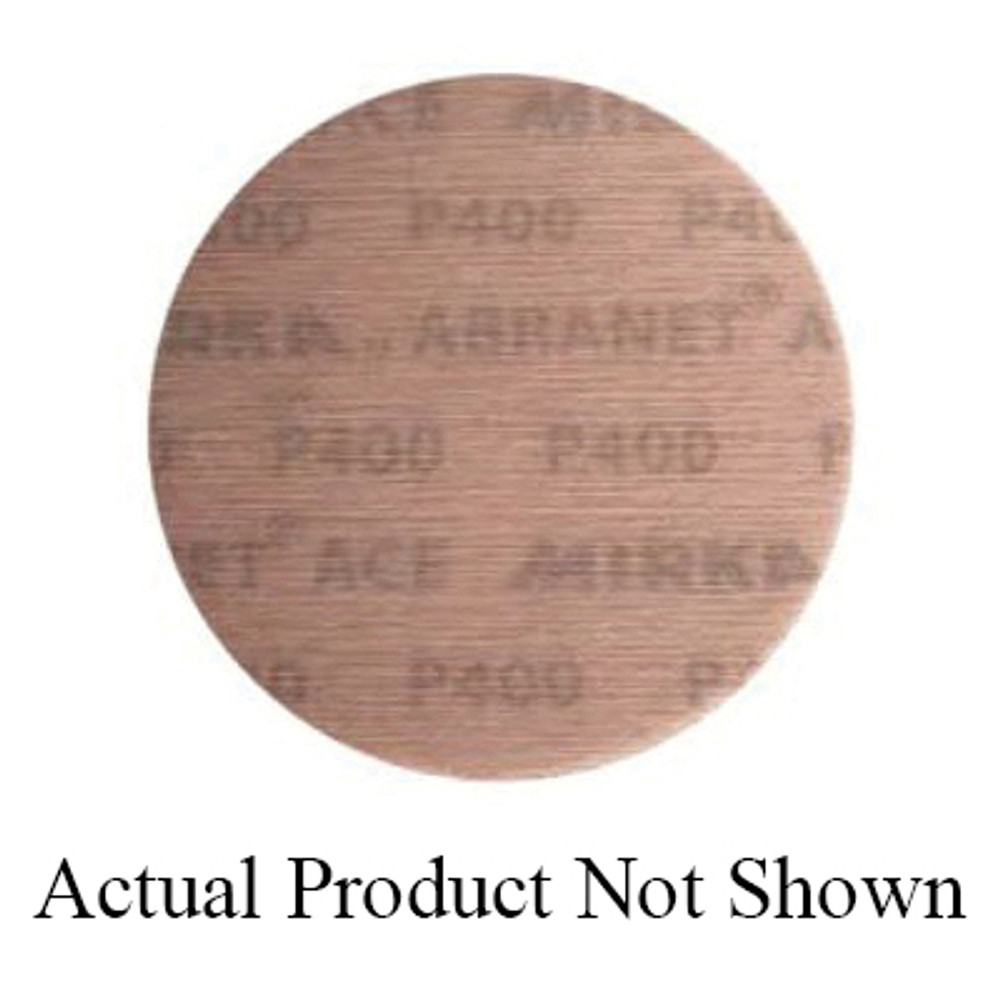 MIRKA Abranet AC-241-180 Ace Grip Disc, 6 in Dia, P180 Grit, Ceramic Abrasive, Polyamide/Polyester Net Backing