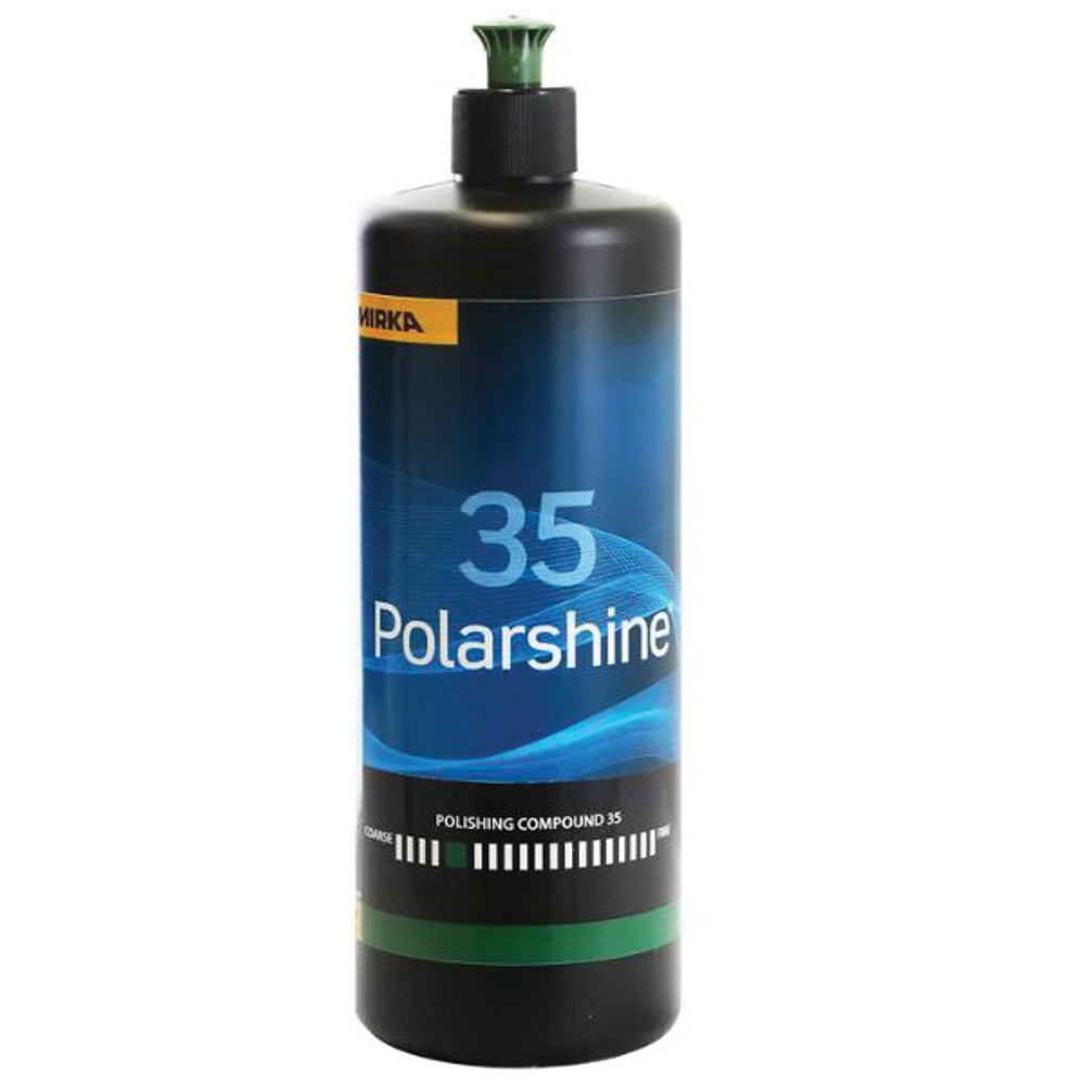 MIRKA POLARSHINE 35 PC35-1L Polishing Compound, P800 Grit, Coarse Grit, White, 1 L, Bottle