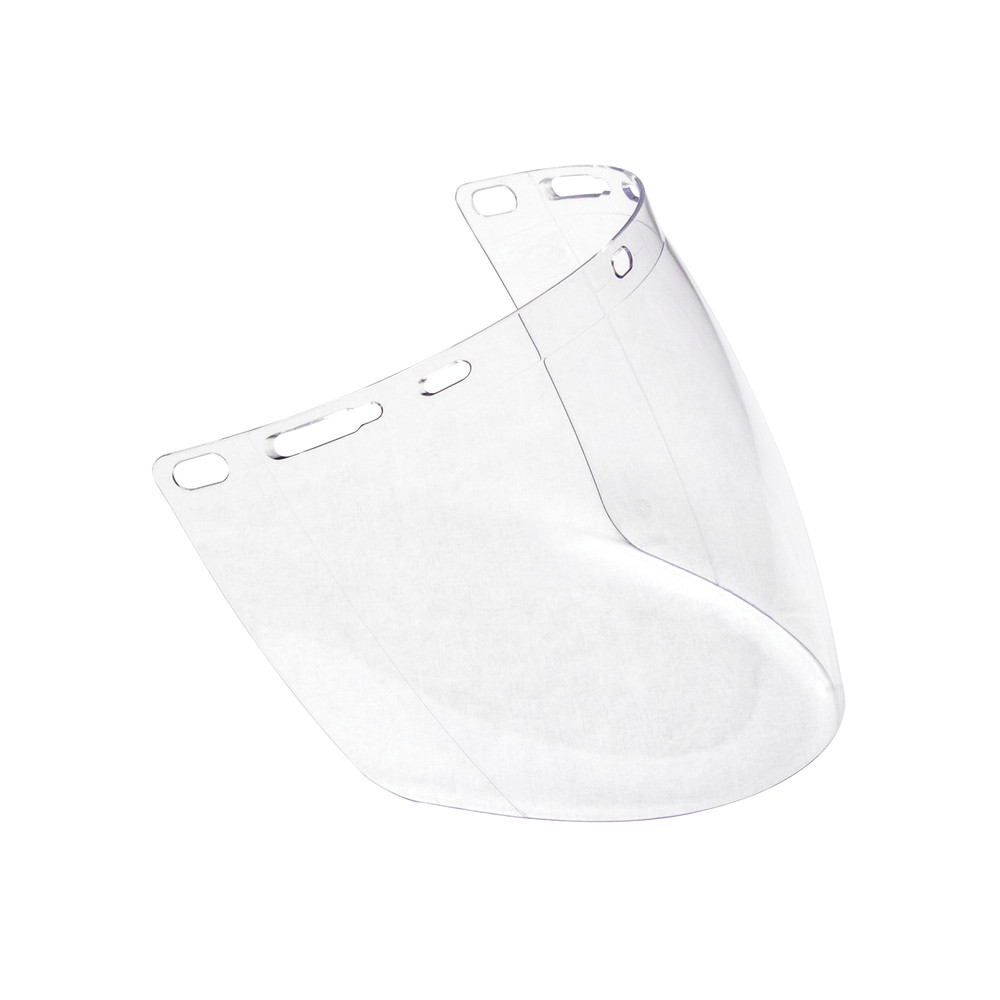 SAS Safety Corp 5155 Replacement Deluxe Face Shield, 235 mm W, 203 mm H, 1.5 mm Thick, Polycarbonate, Clear