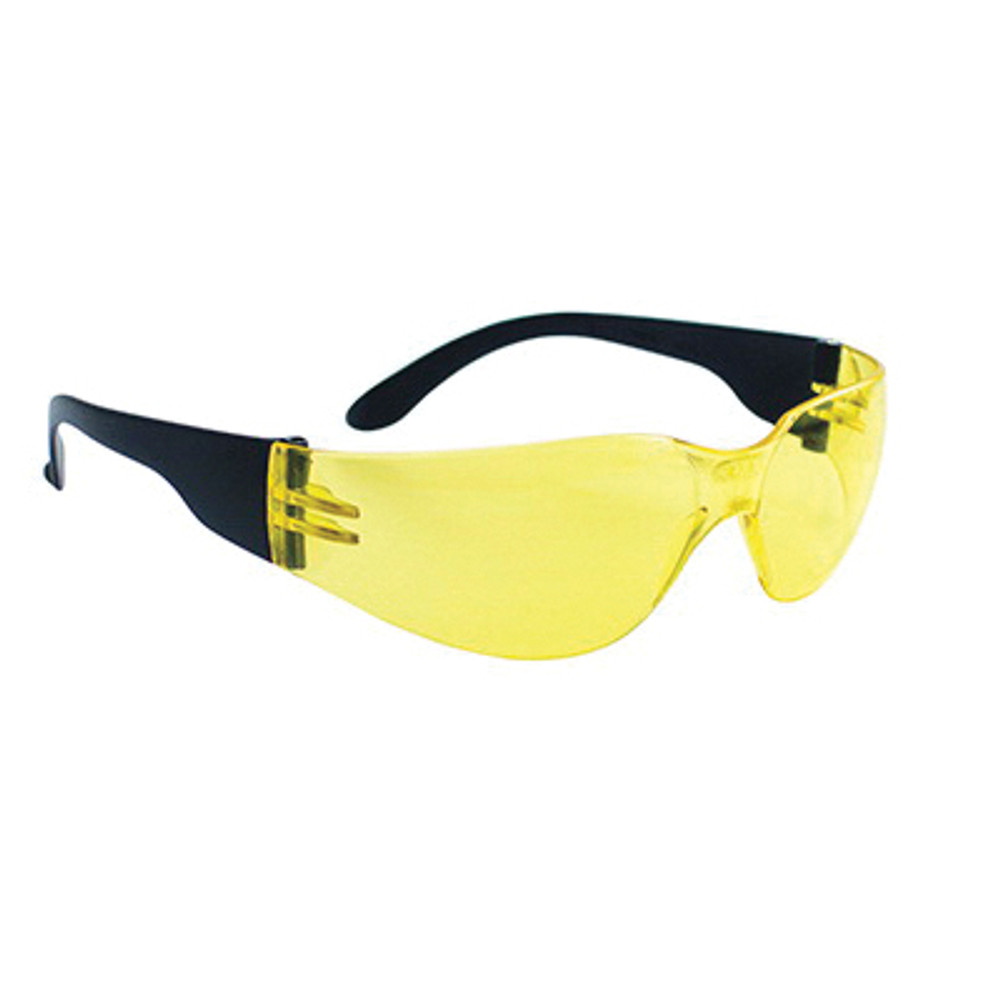 SAS Safety Corp NSX 5341 Safety Glasses, Lightweight, Wrap-Around Lens, Yellow Lens, Anti-Fog, Anti-Scratch Lens