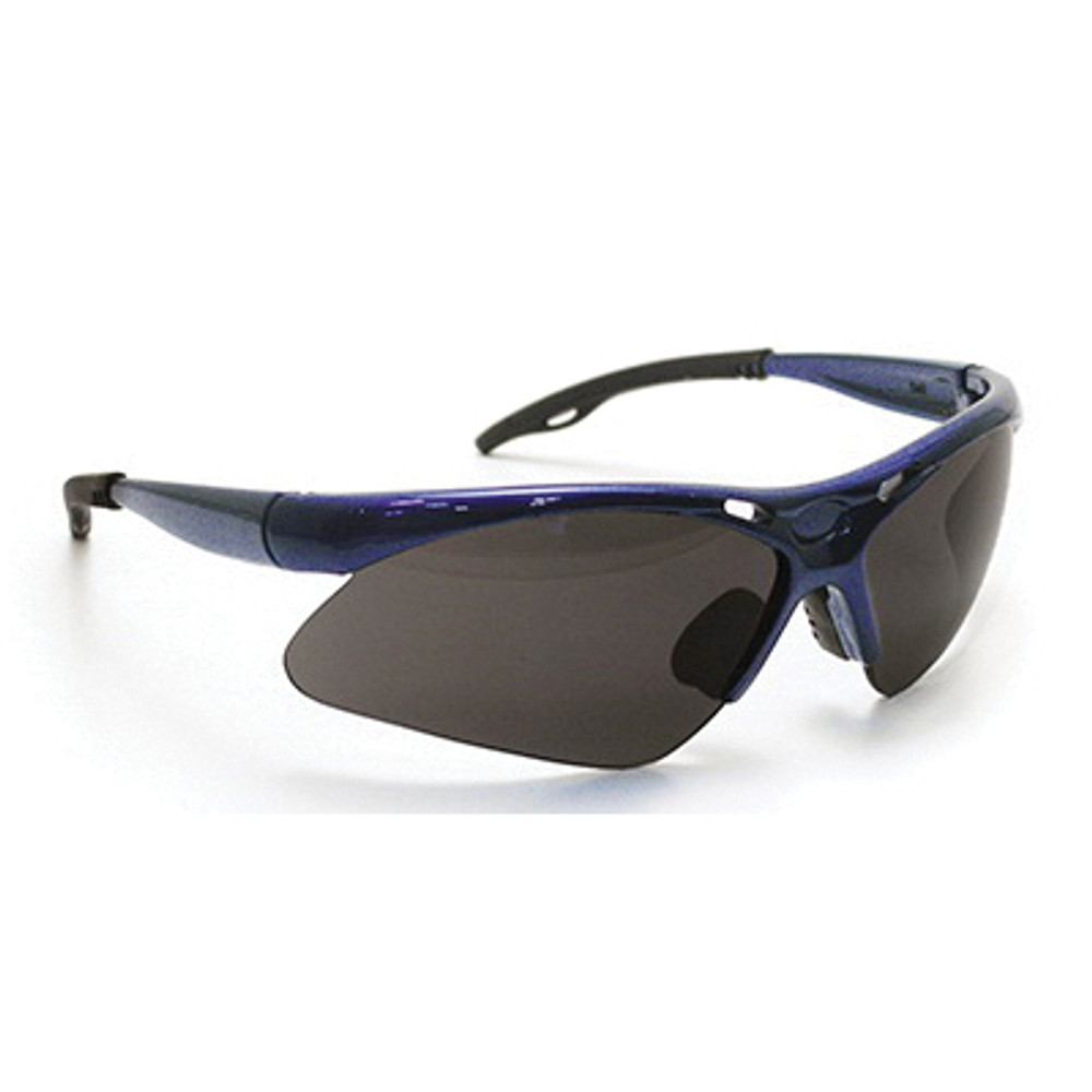 SAS Safety Corp Diamondbacks 540-0301 Safety Glasses, Lightweight, Wrap-Around Lens, Gray Lens, Blue Frame