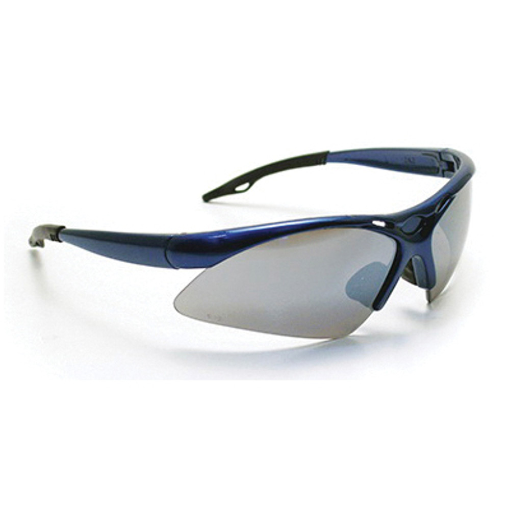 SAS Safety Corp Diamondbacks 540-0303 Safety Glasses, Lightweight, Wrap-Around Lens, Smoke Mirror Lens, Blue Frame