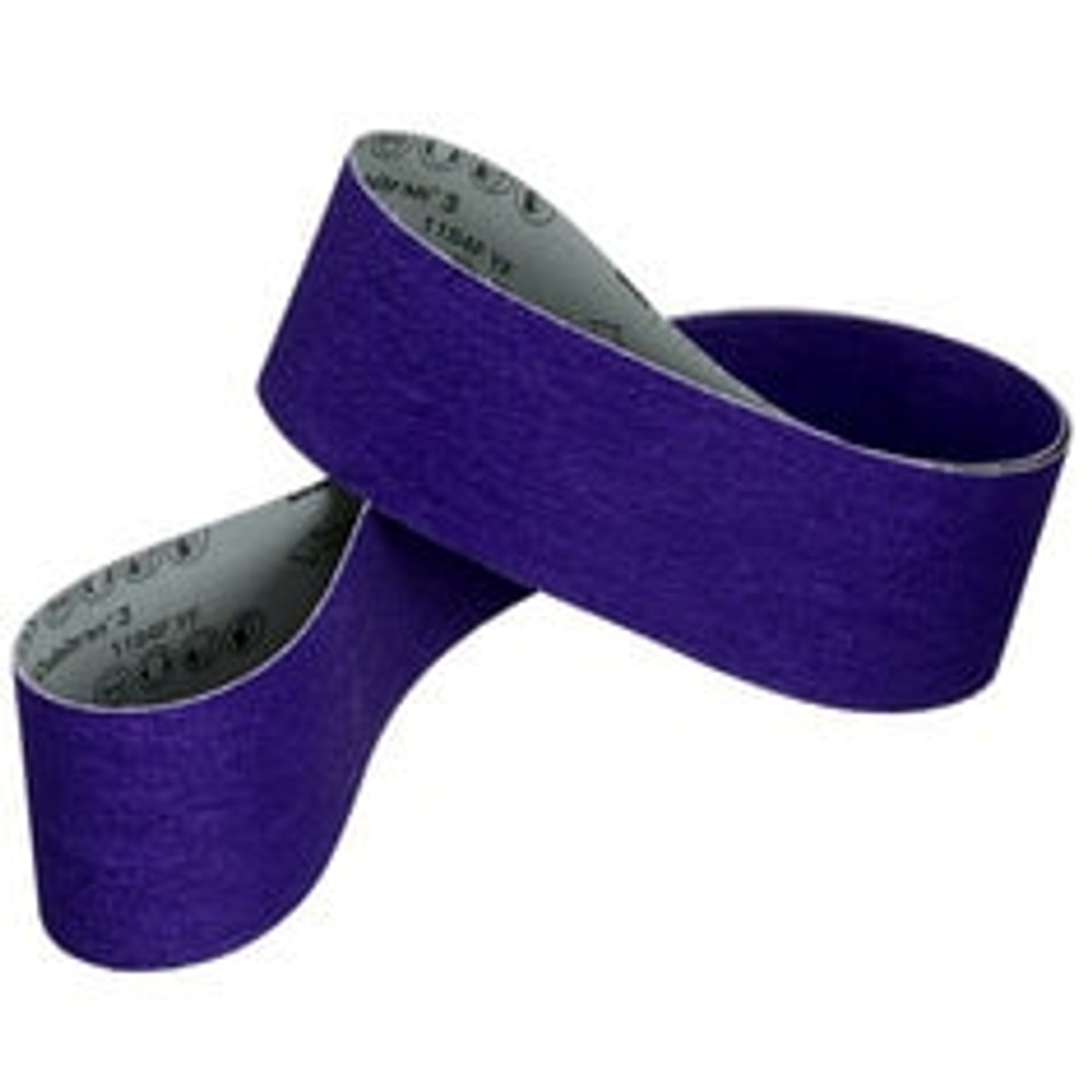 3M Cubitron 3 Cloth Belt 1184F, 36+ YF-weight, 6 in x 90 in, Film-lok, Single-flex, 20 ea/Case