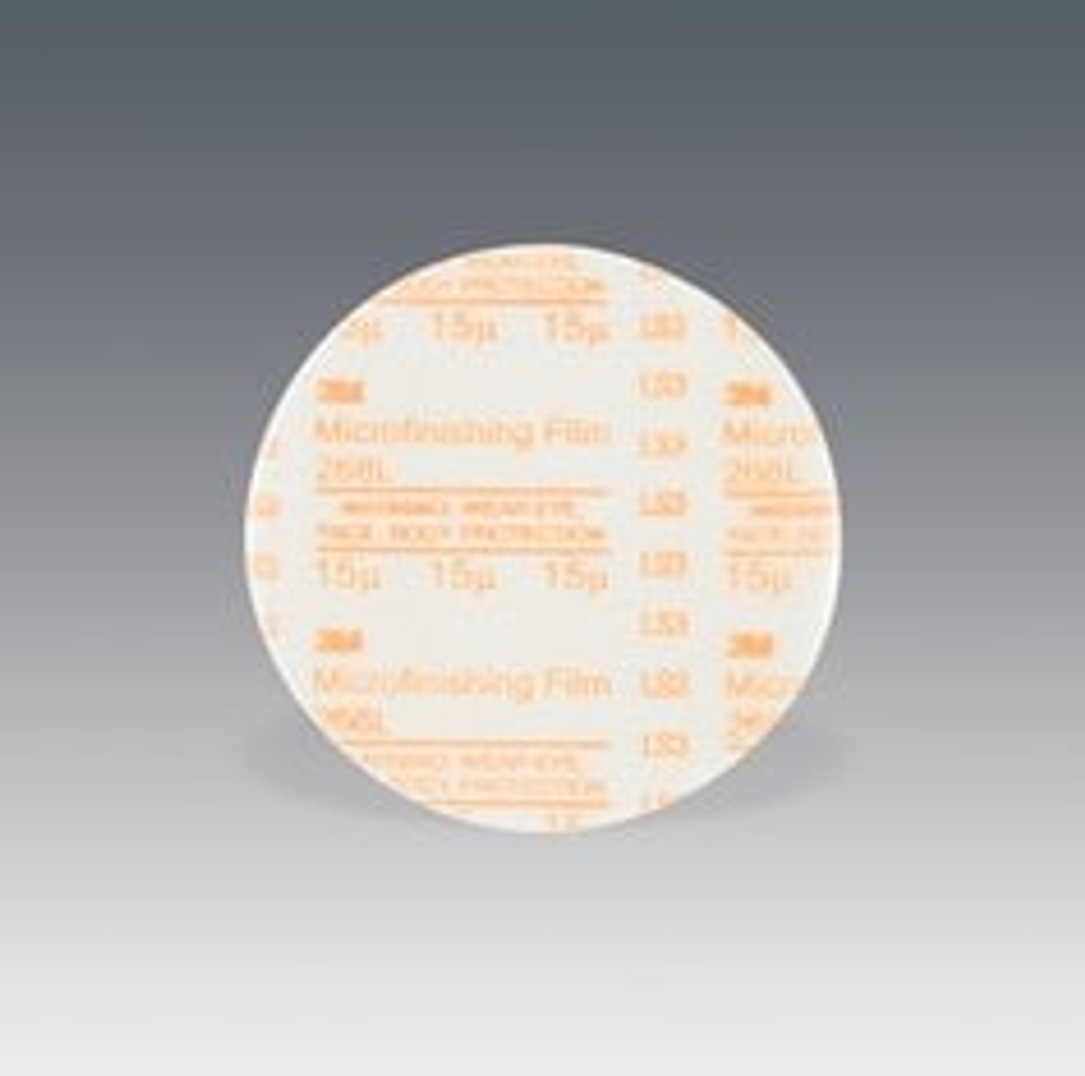 3M Microfinishing PSA Film Disc 268L, 5 in x NH, 15 Micron, Type D, Die
500X, 25/Carton, 250 ea/Case