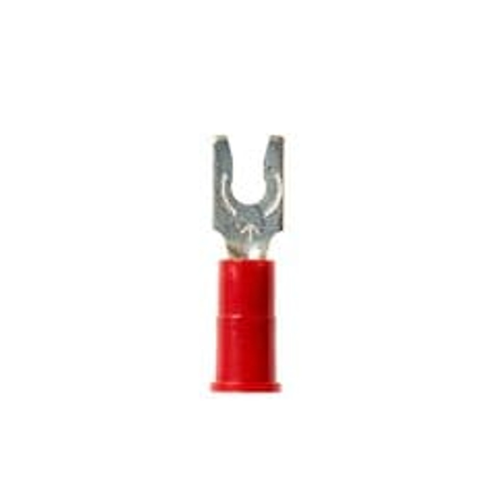 3M Vinyl Insulated Butted Seam Ring Tongue Terminal, 11-4S-P,
standard-style ring tongue fits around the stud