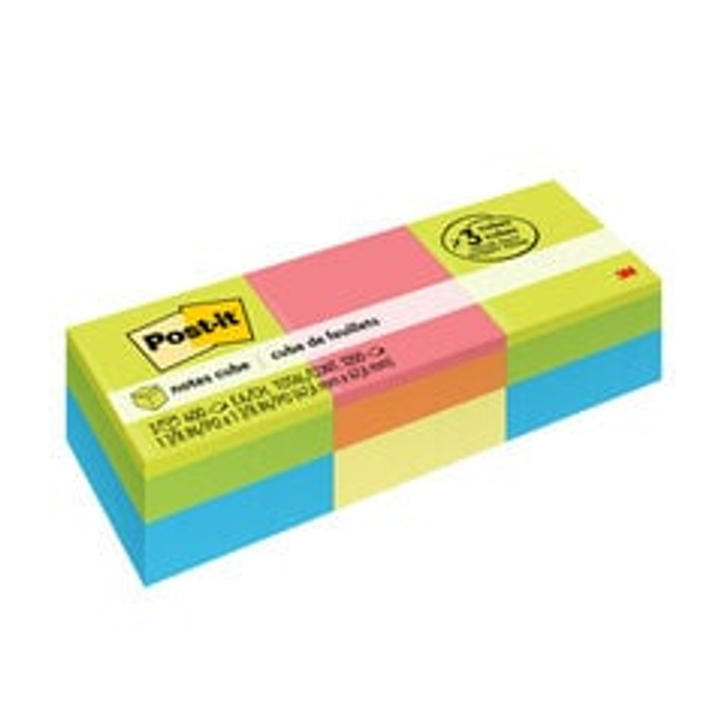 Post-it Notes Cube 2051-3PK, 1 7/8 in x 1 7/8 in (47.6 mm x 47.6 mm)