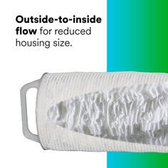 3M High Flow Series Filter Cartridge, HF10PP0005D01, 10 in, 0.5 µm, Nitrile, 1/CS