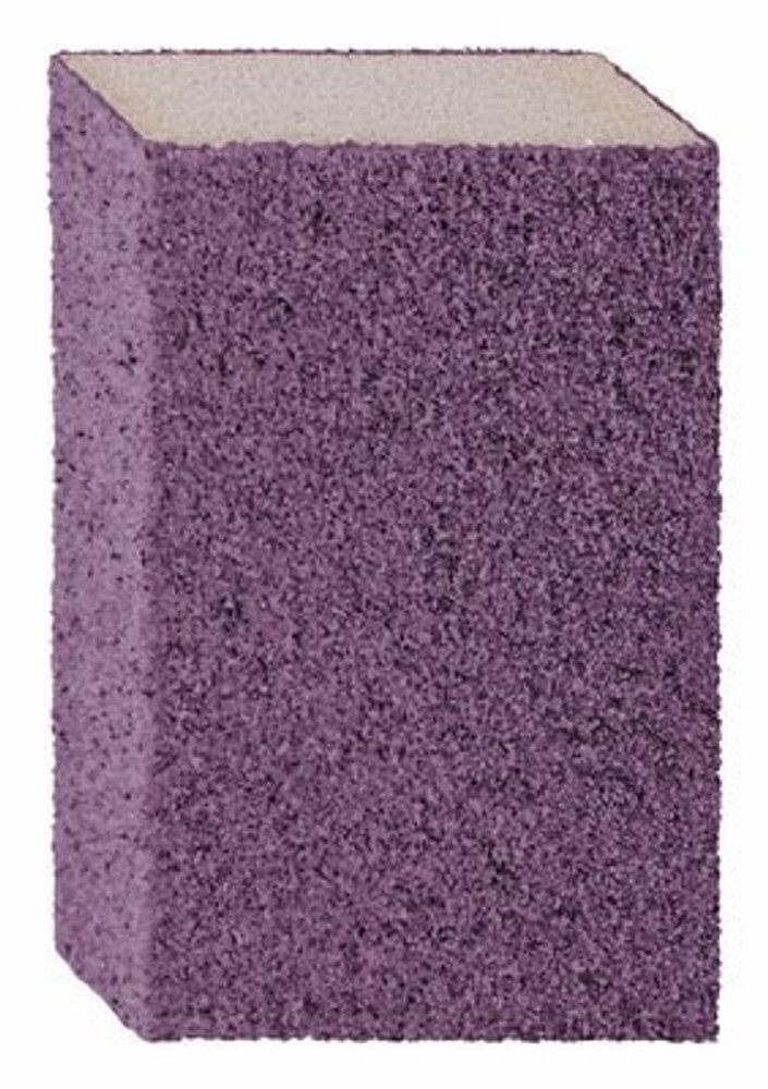 3M Pro Grade Precision Faster Sanding Block Sponge, 24000TRI-M-B, 2.5in x 4.5 in x 1 in, 80 grit, Medium, 12/cs 7978