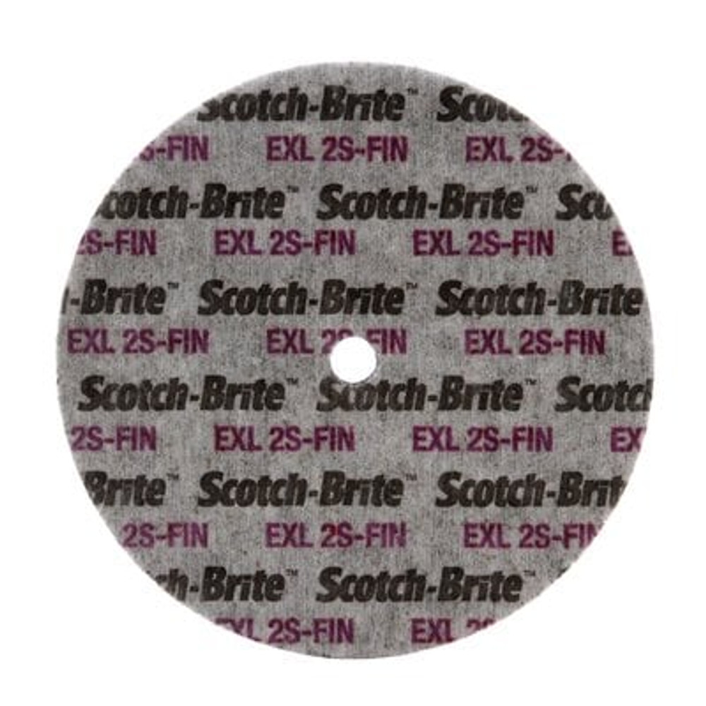 Scotch-Brite EXL Unitized Wheel, 6 in x 1/2 in x 1/2 in, 2S FIN