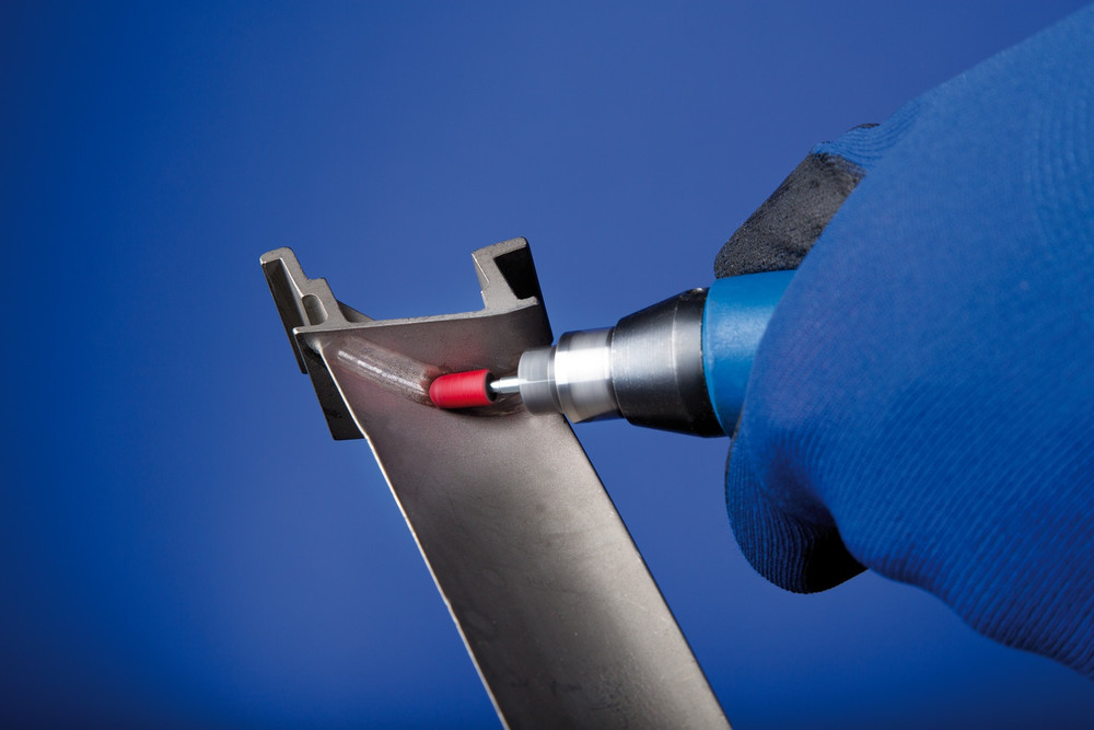 PFERD POLICAP® Seamless Abrasive Cap, 7/16" x 1, Shape L, 120 Grit, Ceramic CO-COOL