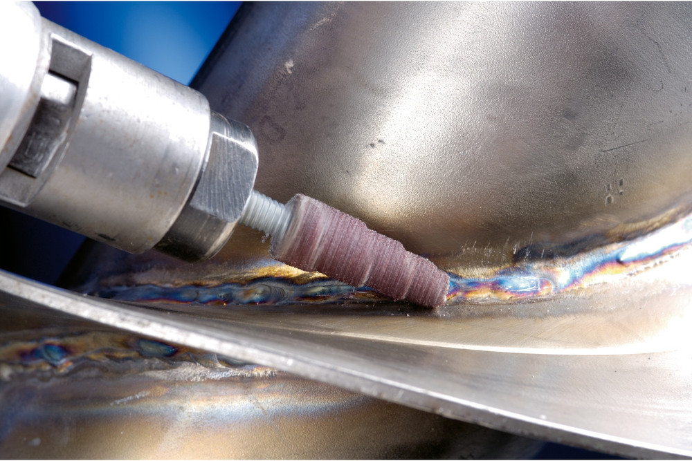 PFERD Cartridge Roll, 3/4" x 2, 3/16" arbor, Tapered shape, 60 Grit, Aluminum oxide