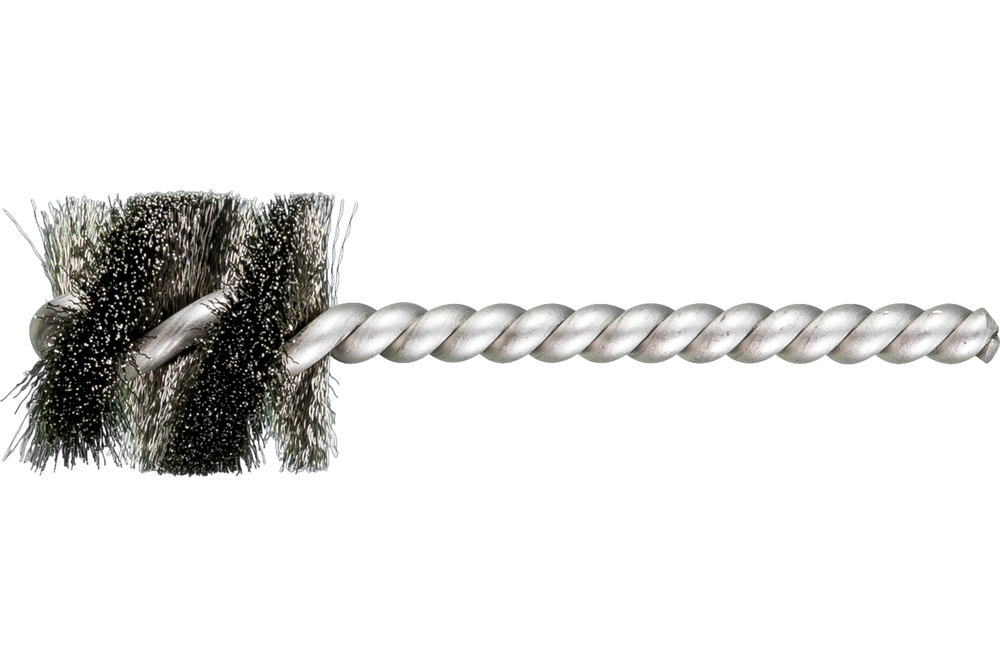 PFERD Power Tube Brush 1" Dia. .005 Stainless Steel Wire 1/4" Stem SS/SS
