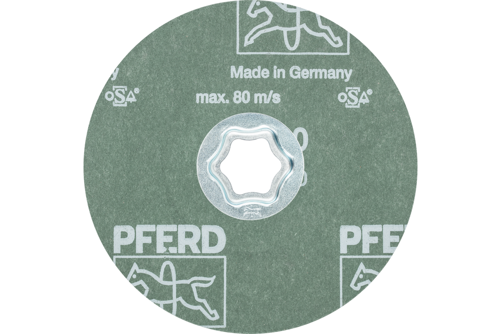 PFERD COMBICLICK® Fiber Disc, 5" Dia, 60 Grit, Aluminum oxide