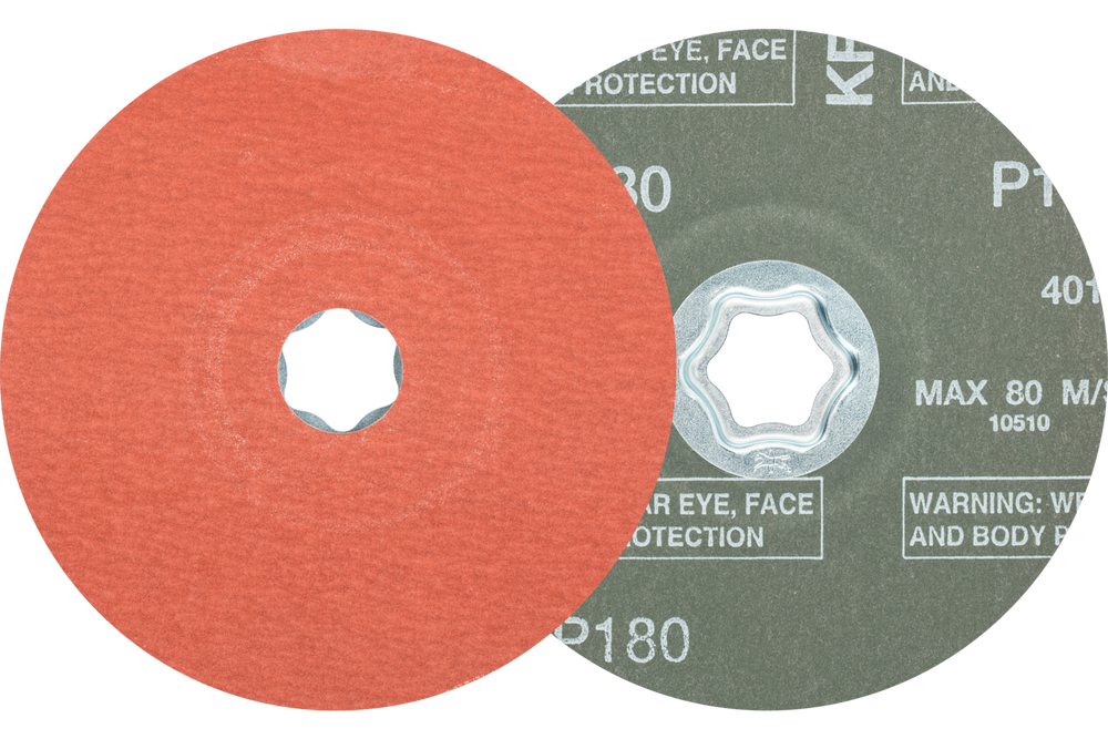 PFERD COMBICLICK® Fiber Disc, 5" Dia, 180 Grit, Aluminum oxide A-COOL