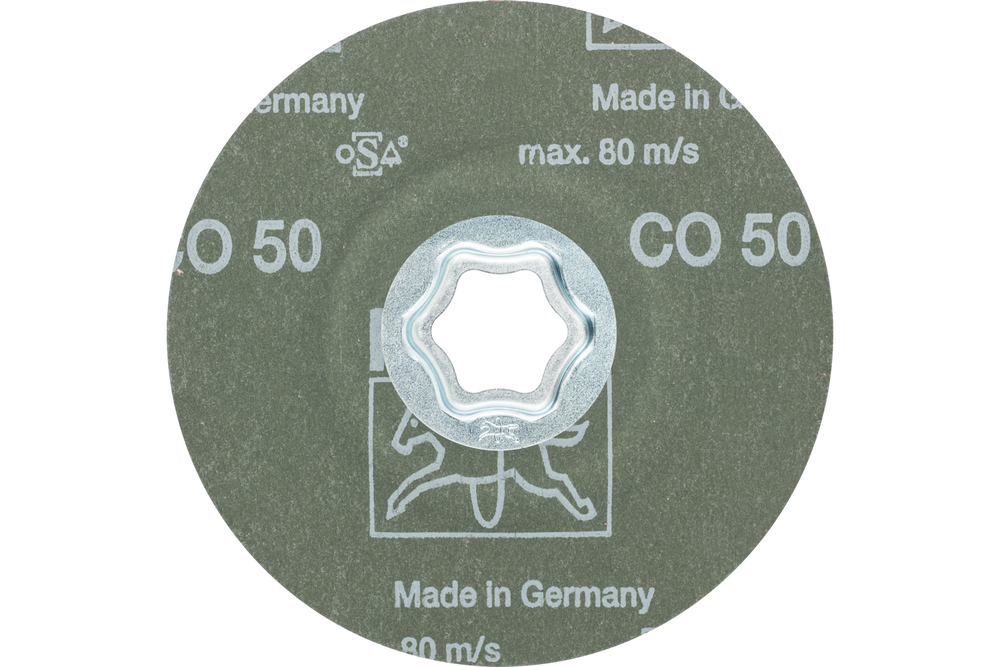 PFERD COMBICLICK® Fiber Disc, 4-1/2" Dia, 50 Grit, Ceramic oxide