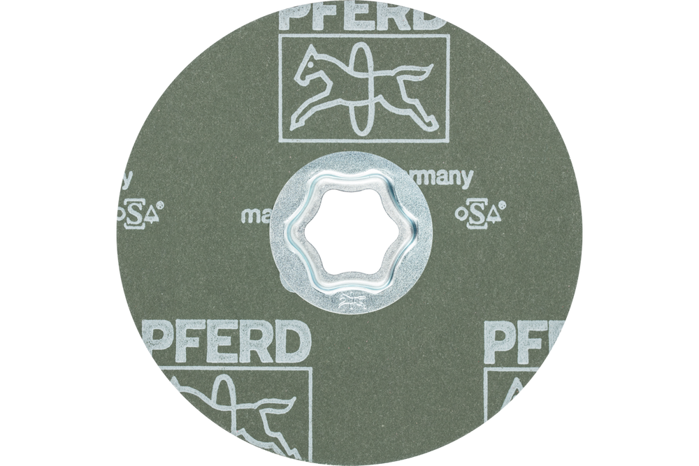 PFERD COMBICLICK® Fiber Disc, 4-1/2" Dia, 80 Grit, Ceramic oxide