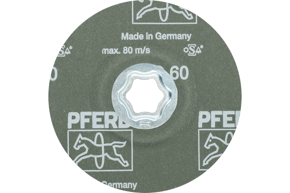 PFERD COMBICLICK® Fiber Disc, 5" Dia, 60 Grit, Ceramic oxide