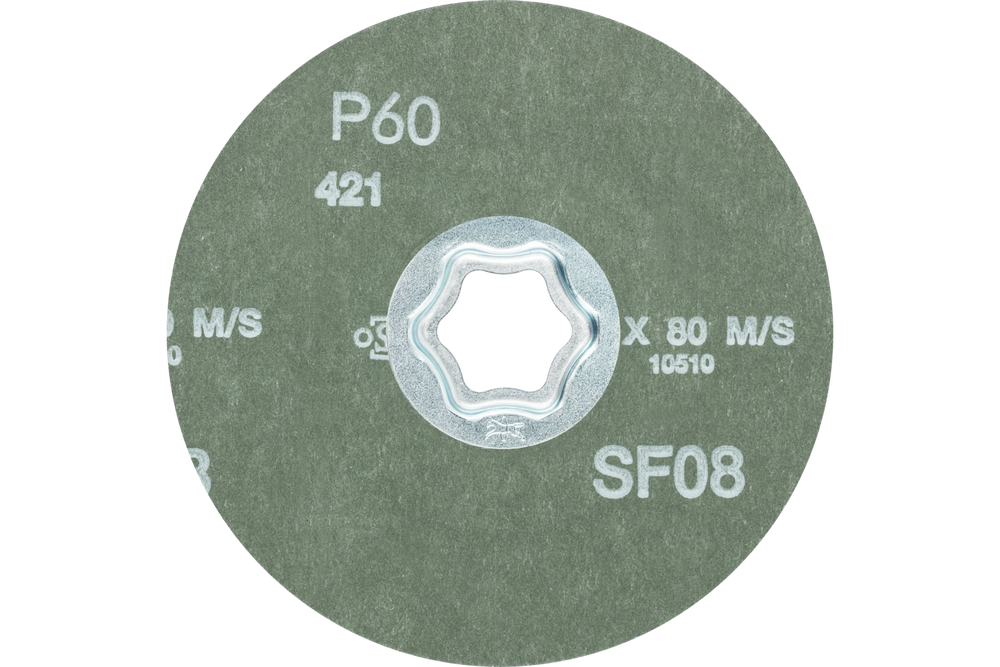 PFERD COMBICLICK® Fiber Disc, 4-1/2" Dia, 60 Grit, Silicon Carbide