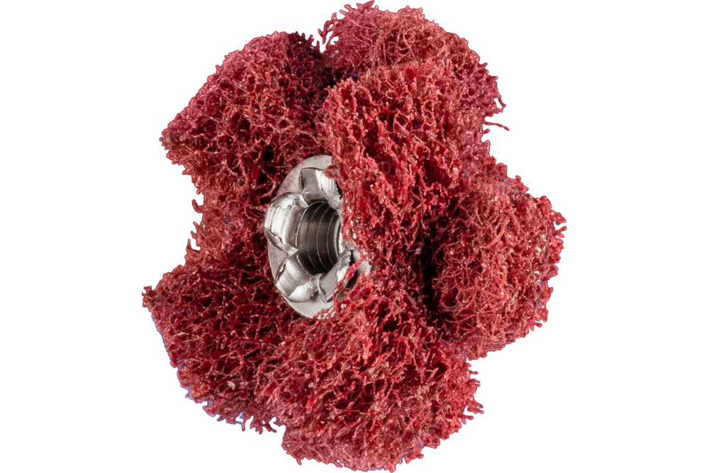 PFERD POLINOX® Cross Buff, 1", 2 Layers, 8-32 Thread, 280 Grit Fine, Aluminum oxide