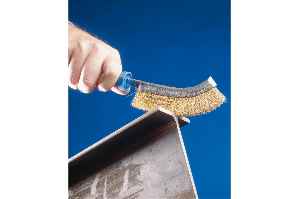 PFERD Scratch Brush PSF .012 Carbon Steel Wire Plastic Handle