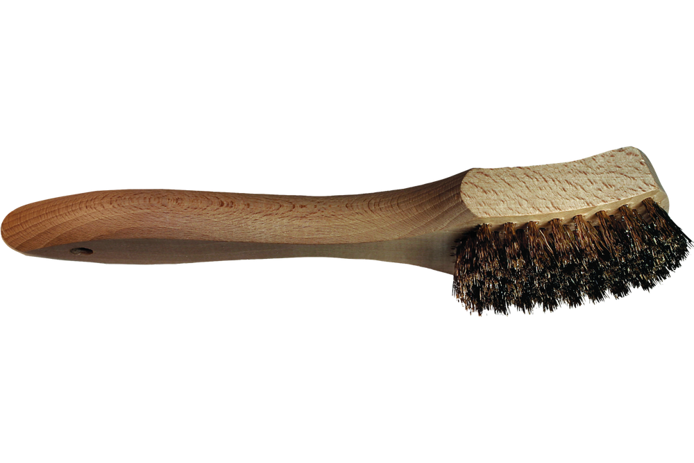 PFERD White Sidewall Tire Brush 8-3/4" Dia. Crimped Brass Wire Fill 8-3/4" OAL