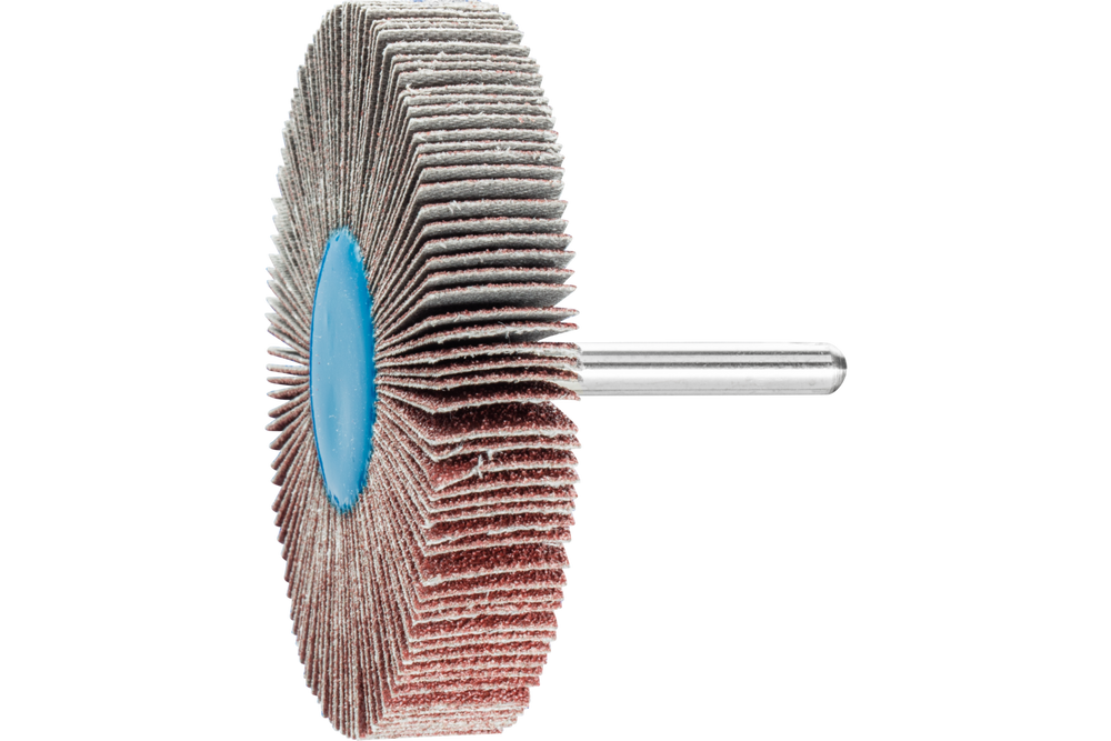 PFERD Mounted Flap Wheel, 3" x 1/2, 60 Grit, 1/4" Shank, Silicon carbide
