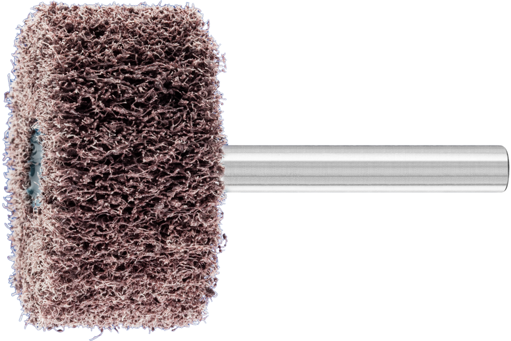 PFERD POLINOX® Mounted Flap Wheel, 1-1/2"x3/4, 100 Grit, Radial, 1/4"Shank, Aluminum Oxide