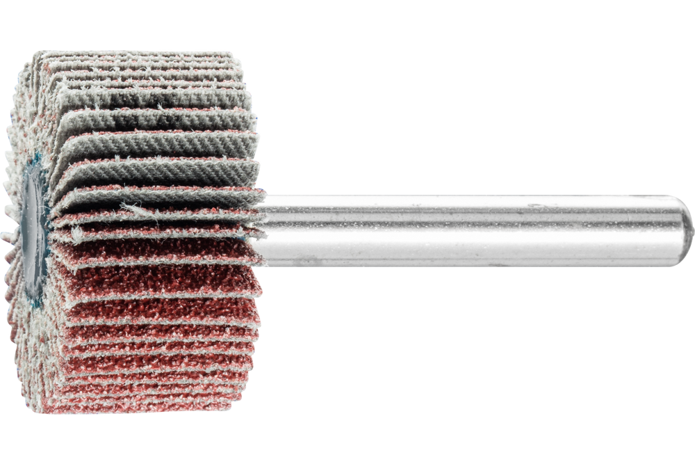 PFERD Mounted Flap Wheel, 1-3/8" x 5/8, 120 Grit, 1/4" Shank, Aluminum oxide