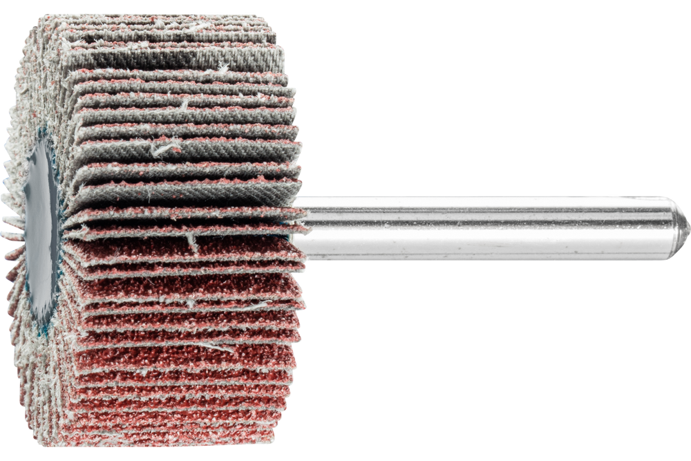 PFERD Mounted Flap Wheel, 1-1/2" x 1, 60 Grit, 1/4" Shank, Aluminum oxide