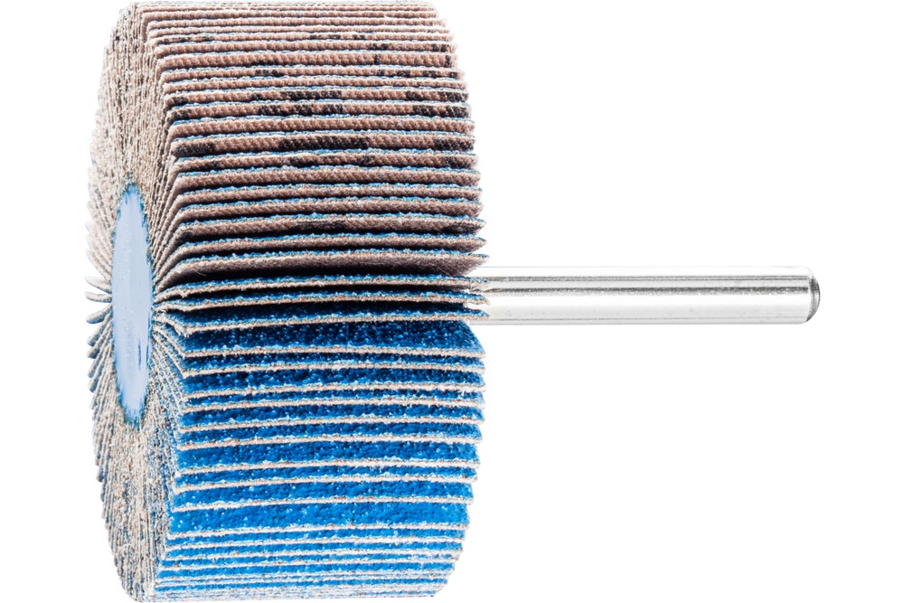 PFERD Mounted Flap Wheel, 2-1/2" x 1, 120 Grit, 1/4" Shank, Zirconia Z-COOL