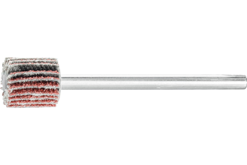 PFERD Mounted Flap Wheel, 3/8" x 3/8, 60 Grit, 1/8" Shank, Aluminum oxide