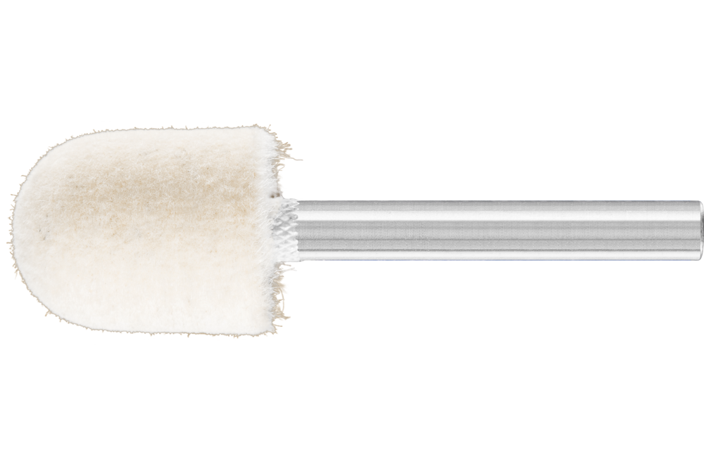 PFERD Felt Point, 3/4" x 1, Cylindrical Shape Radius End, Medium Grade, 1/4" Shank
