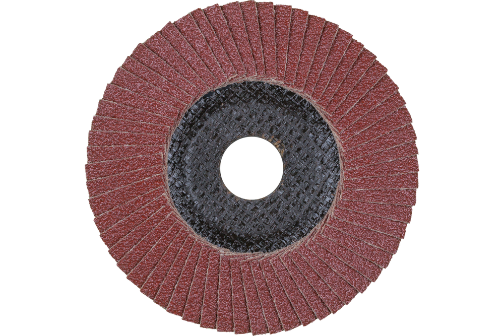 PFERD Flap Disc, 5" x 7/8, A SG STEELOX, 120 Grit, T29, Conical, Aluminum oxide