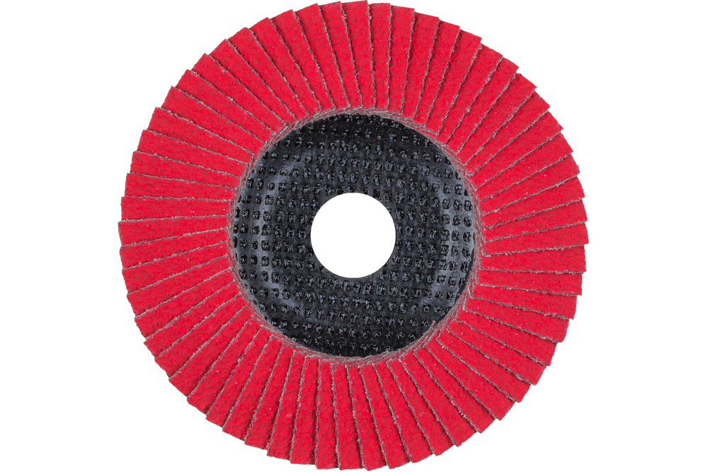 PFERD Flap Disc, 5" x 5/8-11, CO-COOL SG STEELOX, 40 Grit, T29, Conical, Ceramic oxide
