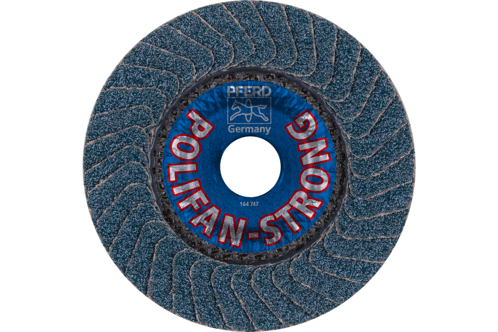 PFERD Flap Disc, 5" x 5/8-11, Z SGP STRONG STEEL, 50 Grit, T29, Conical, Zirconia
