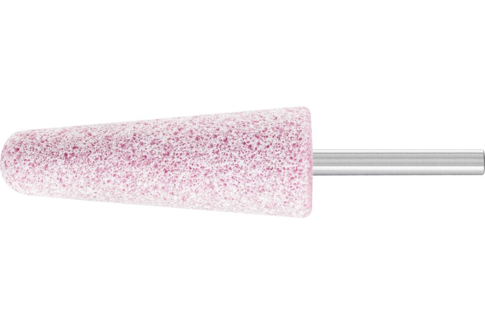 PFERD Vitrified Mounted Point, TOUGH, 1" x 2-3/4, 80 Grit, A3, Ceramic Oxide,1/4"Shank