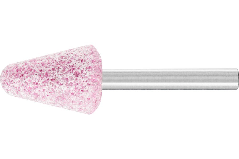 PFERD Vitrified Mounted Point, TOUGH, 3/4" x 1-1/8,80 Grit,A5,Ceramic Oxide,1/4" Shank