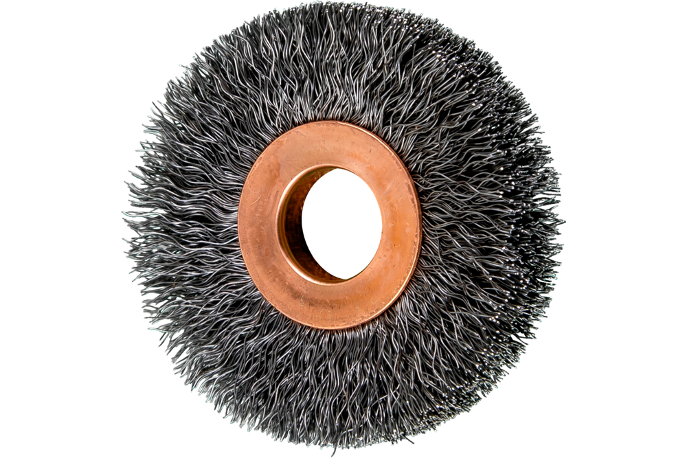 PFERD Tube Center Wire Wheel Brush 2" Dia. .008 Carbon Steel 1/2-3/8" Arbor