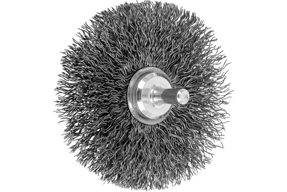 PFERD Crimped Wire Wheel Brush 3" Dia. .014 Carbon Steel 1/4" Shank