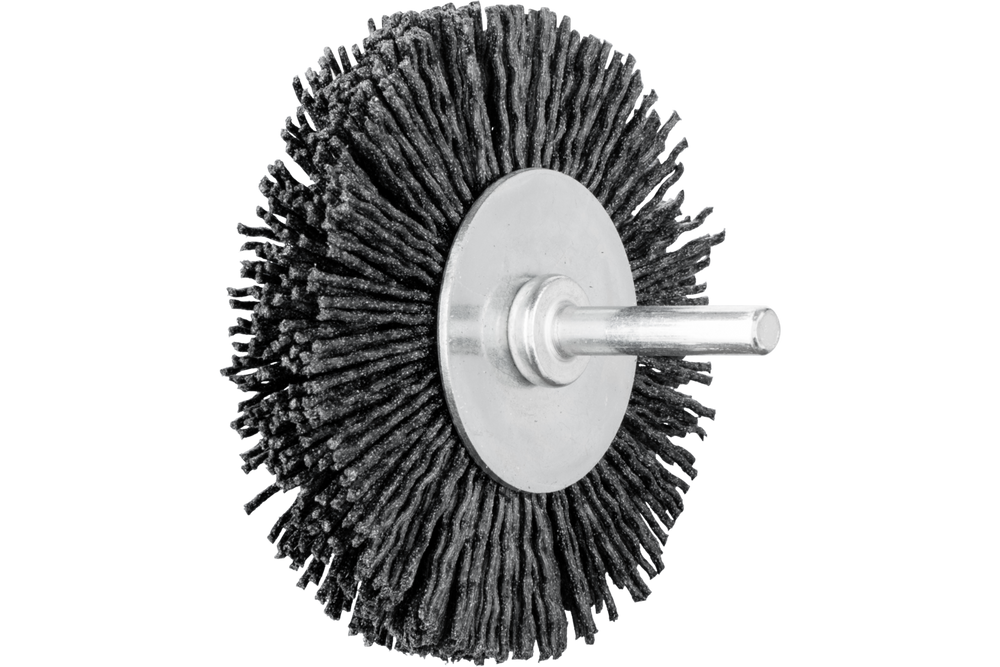 PFERD M-BRAD® Mounted Wheel Brush 3" Dia. .022/120 Ceramic Oxide 1/4" Shank