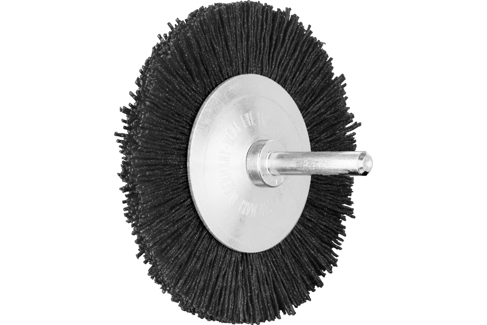 PFERD M-BRAD® Mounted Wheel Brush 3" Dia. Narrow Face .040/80 Ceramic Oxide 1/4" Shank