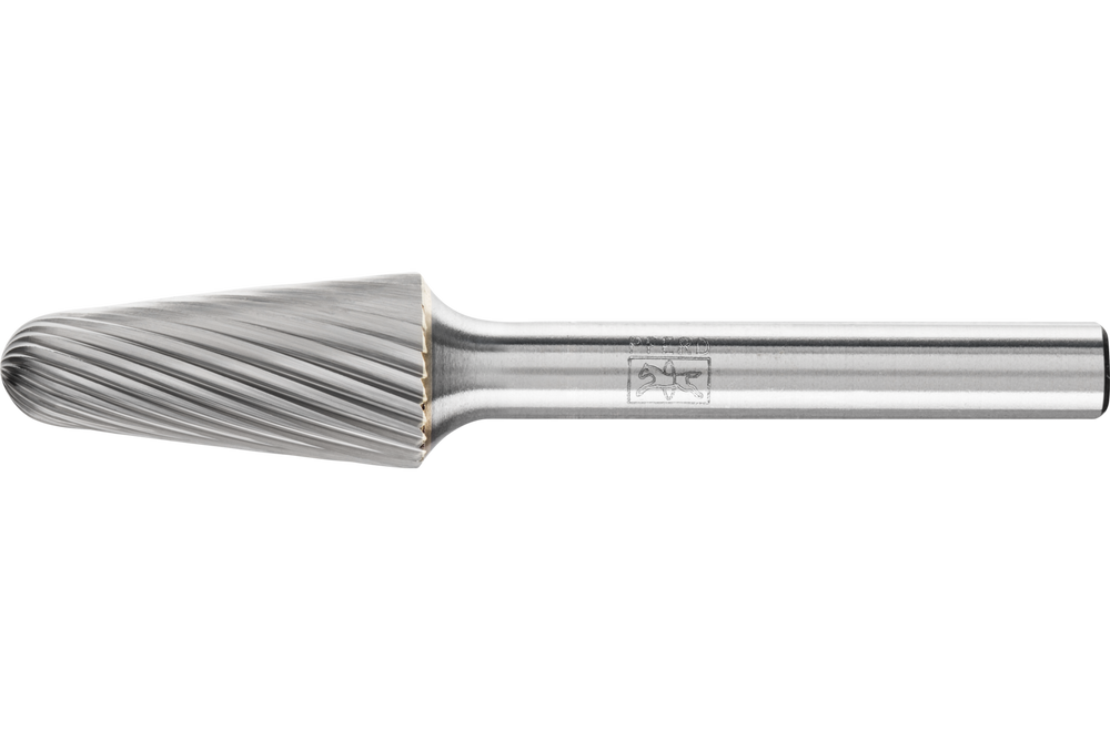 PFERD Carbide Bur SL-4 14° Taper Single Cut 1/2" x 1-1/8" x 1/4" Shank